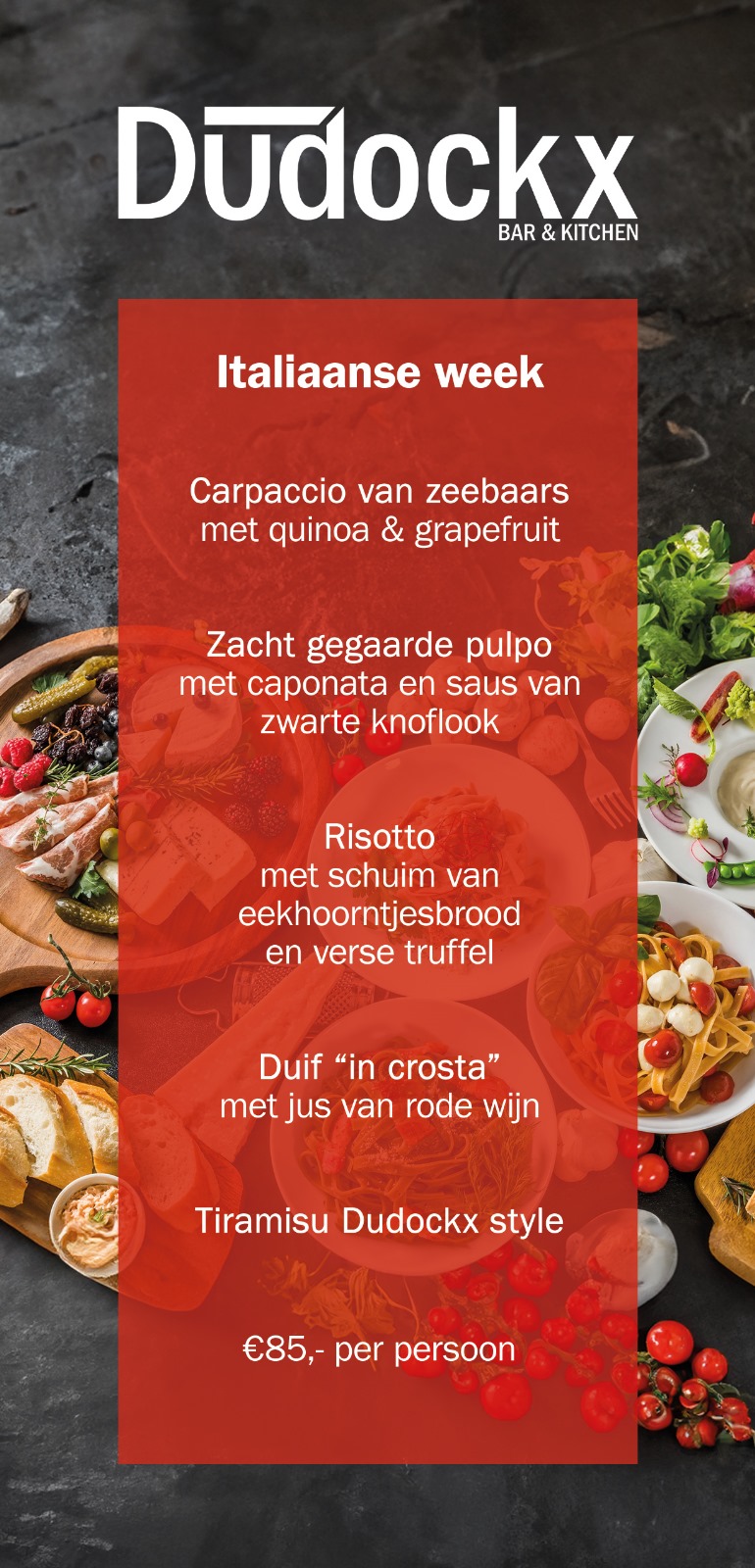 Italiaanse week menu Dudockx