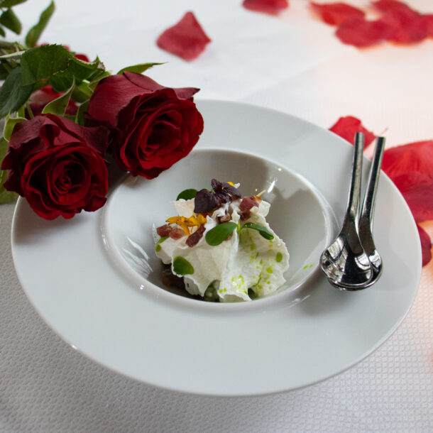 Valentijnsdag bord met rozen